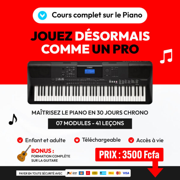 Pack de formation pour maîtriser  le Piano comme un pro